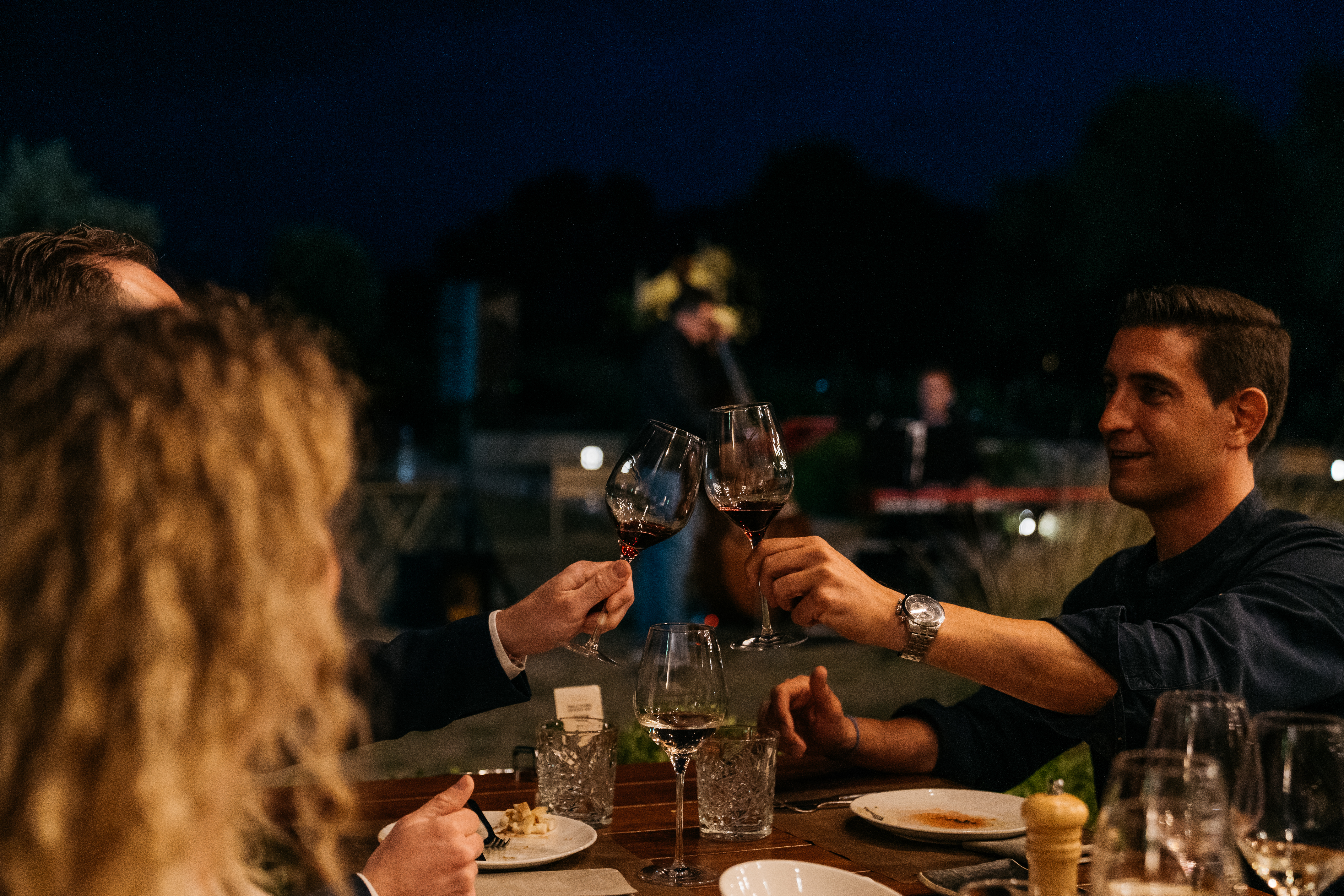 Restaurante el Celleret, ubicado en Pacs del Penedès, una noche de verano.