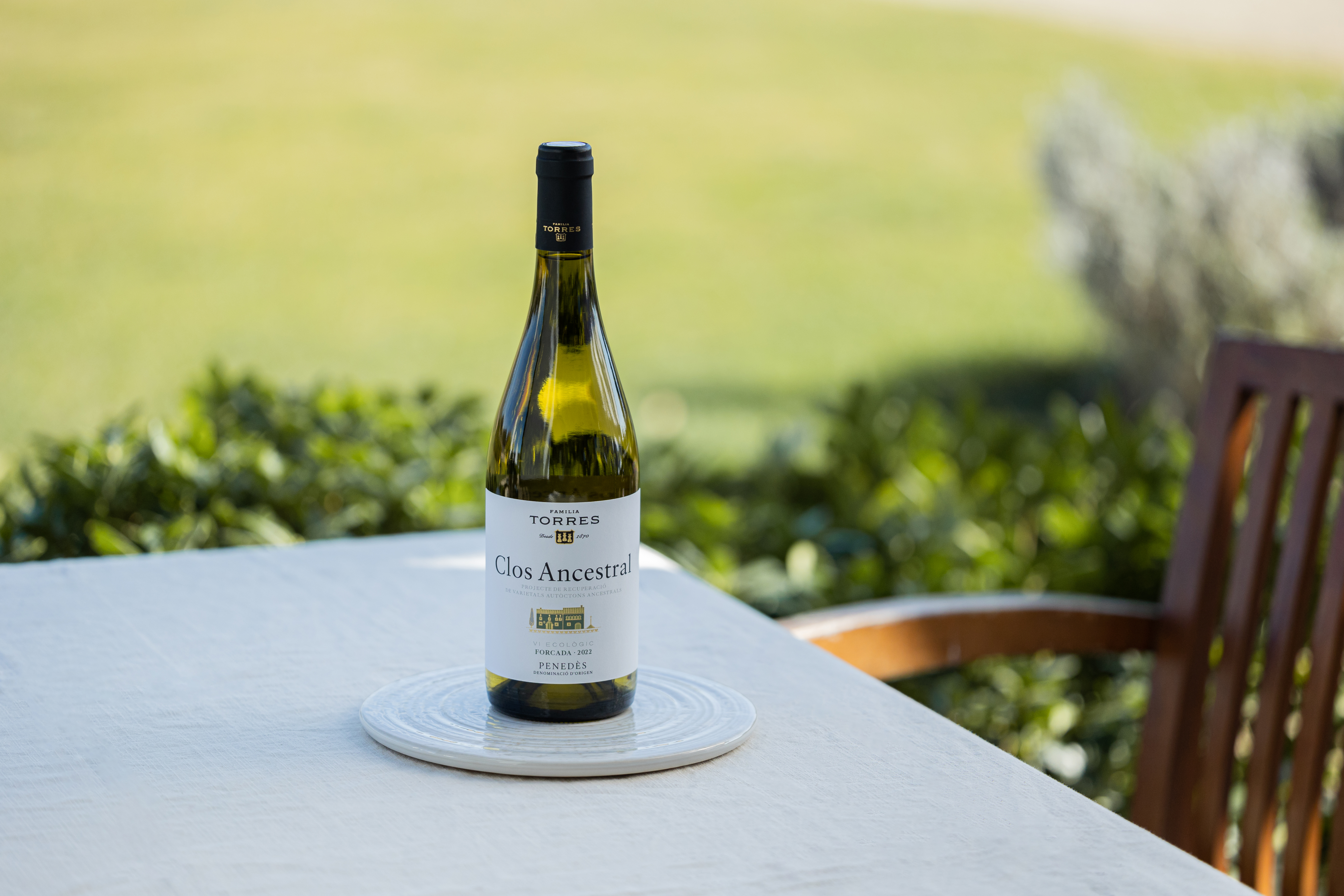 Clos Ancestral Blanco, elaborado con las variedades forcada y xarel·lo de la DO Penedès, propiedad de Familia Torres.